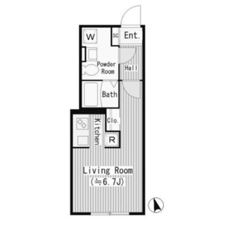 東京都渋谷区恵比寿３丁目 賃貸マンション 1R